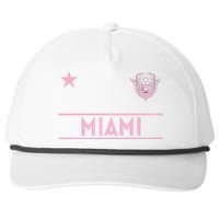 Miami Pink Palm Designer Badge Snapback Five-Panel Rope Hat