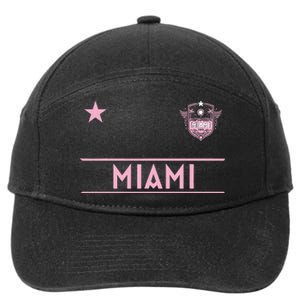 Miami Pink Palm Designer Badge 7-Panel Snapback Hat