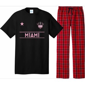 Miami Pink Palm Designer Badge Pajama Set