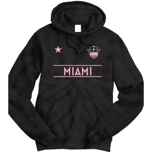 Miami Pink Palm Designer Badge Tie Dye Hoodie