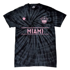 Miami Pink Palm Designer Badge Tie-Dye T-Shirt