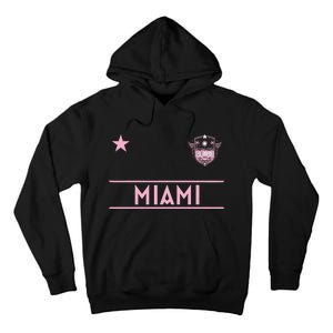 Miami Pink Palm Designer Badge Tall Hoodie