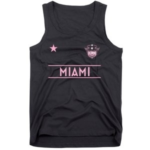 Miami Pink Palm Designer Badge Tank Top