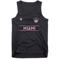 Miami Pink Palm Designer Badge Tank Top