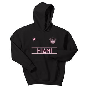 Miami Pink Palm Designer Badge Kids Hoodie