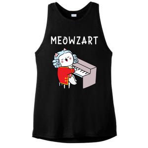 Meowzart Piano Player Pianist Classical Music Lover Ladies PosiCharge Tri-Blend Wicking Tank