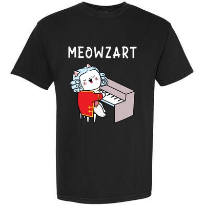 Meowzart Piano Player Pianist Classical Music Lover Garment-Dyed Heavyweight T-Shirt