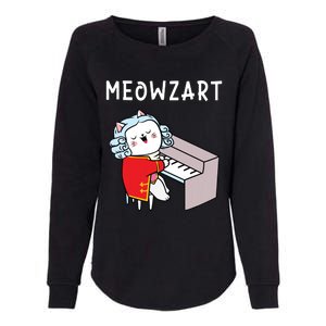 Meowzart Piano Player Pianist Classical Music Lover Womens California Wash Sweatshirt