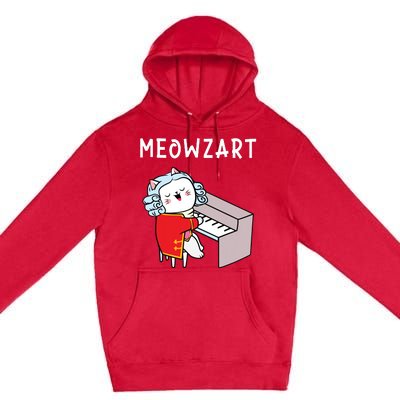 Meowzart Piano Player Pianist Classical Music Lover Premium Pullover Hoodie