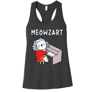 Meowzart Piano Player Pianist Classical Music Lover Women's Racerback Tank