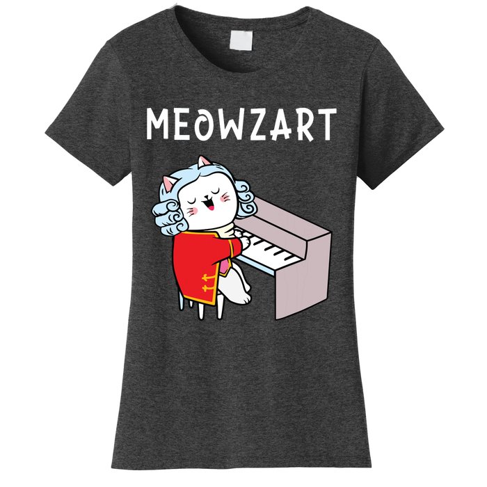 Meowzart Piano Player Pianist Classical Music Lover Women's T-Shirt