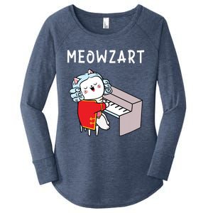 Meowzart Piano Player Pianist Classical Music Lover Women's Perfect Tri Tunic Long Sleeve Shirt