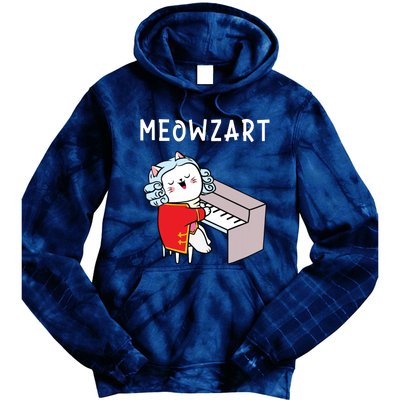 Meowzart Piano Player Pianist Classical Music Lover Tie Dye Hoodie