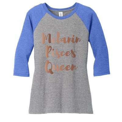 Melanin Pisces Queen Thats My Excuse Zodiac Birthday Gift Women's Tri-Blend 3/4-Sleeve Raglan Shirt