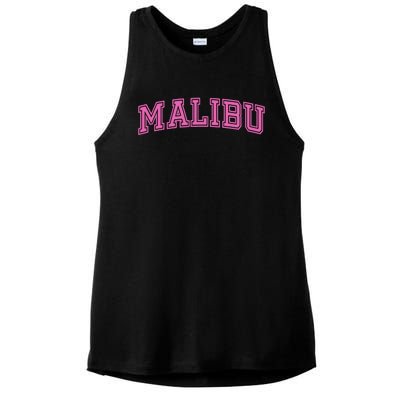 Malibu Pink Retro Ladies PosiCharge Tri-Blend Wicking Tank