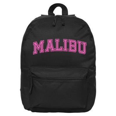 Malibu Pink Retro 16 in Basic Backpack