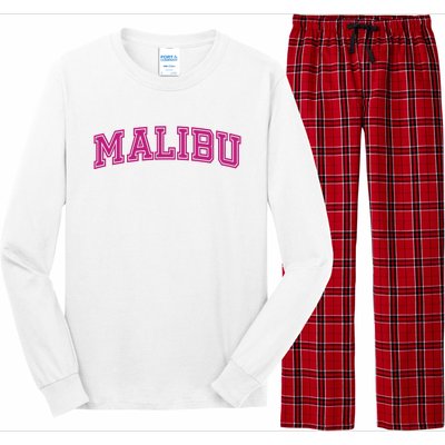 Malibu Pink Retro Long Sleeve Pajama Set