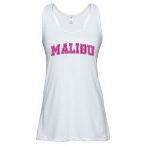 Malibu Pink Retro Ladies Essential Flowy Tank