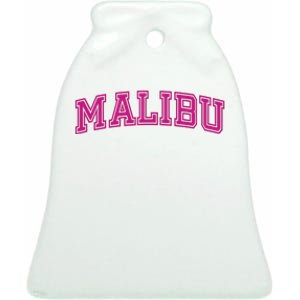 Malibu Pink Retro Ceramic Bell Ornament