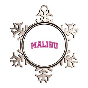 Malibu Pink Retro Metallic Star Ornament