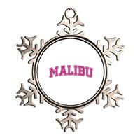 Malibu Pink Retro Metallic Star Ornament