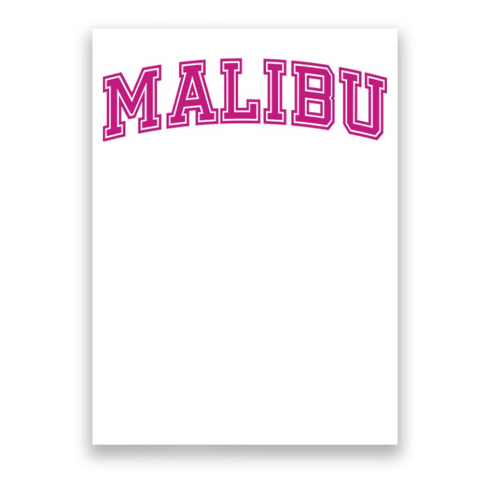 Malibu Pink Retro Poster