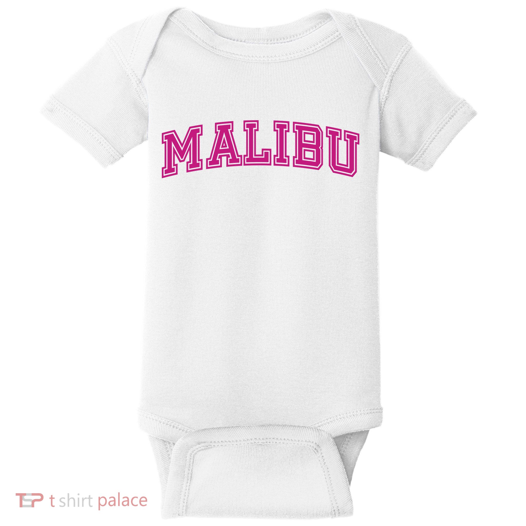 Malibu Pink Retro Baby Bodysuit