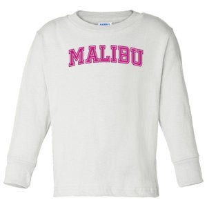 Malibu Pink Retro Toddler Long Sleeve Shirt