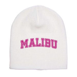 Malibu Pink Retro Short Acrylic Beanie