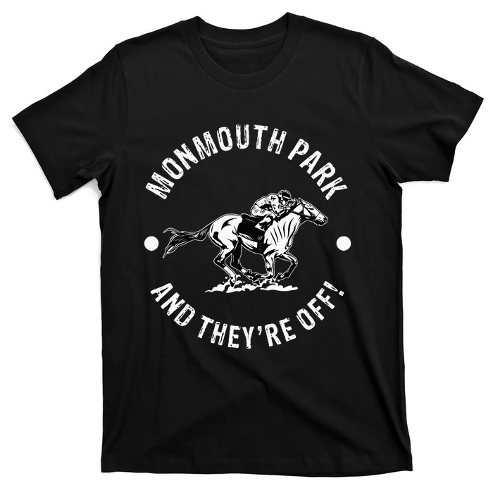 Monmouth Park Racetrack Horse Racing Fan Equestrian Nj Derby T-Shirt