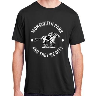 Monmouth Park Racetrack Horse Racing Fan Equestrian Nj Derby Adult ChromaSoft Performance T-Shirt