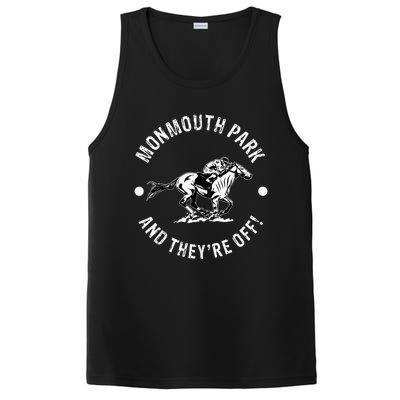 Monmouth Park Racetrack Horse Racing Fan Equestrian Nj Derby PosiCharge Competitor Tank