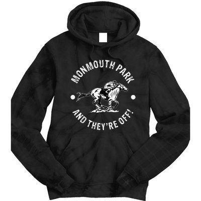 Monmouth Park Racetrack Horse Racing Fan Equestrian Nj Derby Tie Dye Hoodie