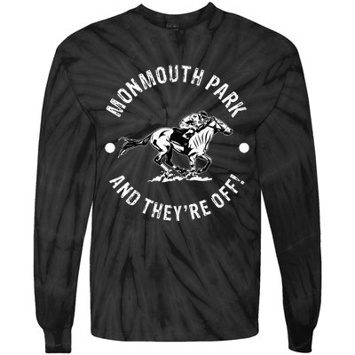 Monmouth Park Racetrack Horse Racing Fan Equestrian Nj Derby Tie-Dye Long Sleeve Shirt