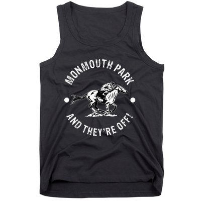 Monmouth Park Racetrack Horse Racing Fan Equestrian Nj Derby Tank Top