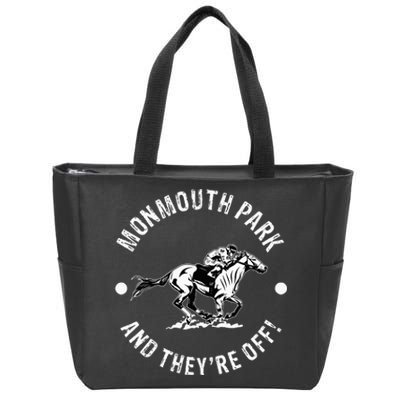 Monmouth Park Racetrack Horse Racing Fan Equestrian Nj Derby Zip Tote Bag