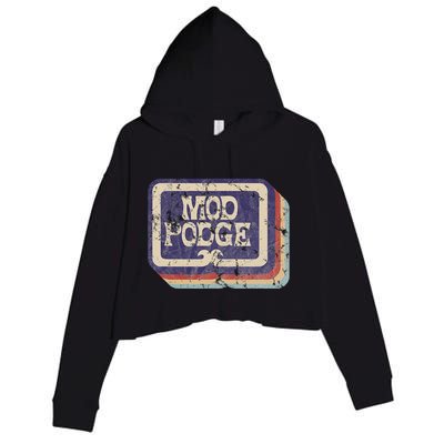 Mod Podge Retro Logo Crop Fleece Hoodie