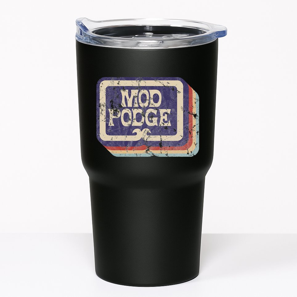Mod Podge Retro Logo Tumbler