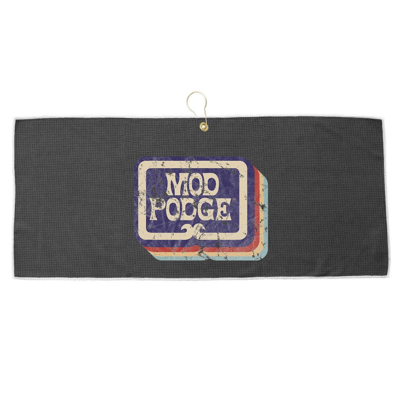 Mod Podge Retro Logo Large Microfiber Waffle Golf Towel