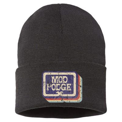 Mod Podge Retro Logo Sustainable Knit Beanie