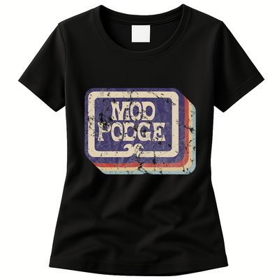 Mod Podge Retro Logo Womens T-Shirt