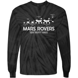 Mars Perseverance Rover Dare Mighty Things Landing Timeline Tie-Dye Long Sleeve Shirt