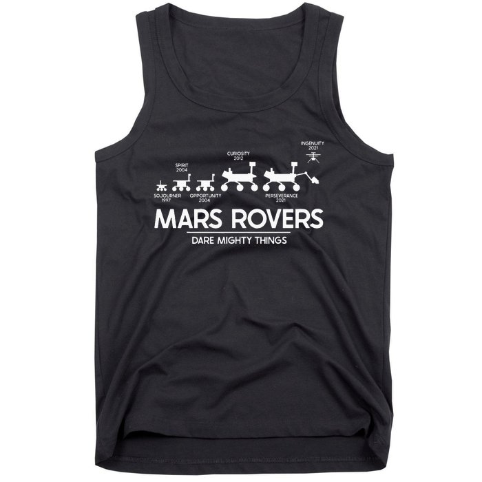 Mars Perseverance Rover Dare Mighty Things Landing Timeline Tank Top