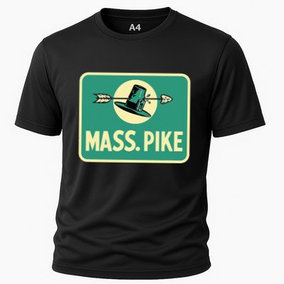 Mass Pike Road Sign Massachusetts Turnpike Route 90 Performance Shirt