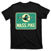 Mass Pike Road Sign Massachusetts Turnpike Route 90 T-Shirt