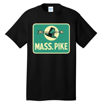 Mass Pike Road Sign Massachusetts Turnpike Route 90 Tall T-Shirt