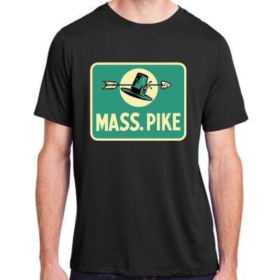 Mass Pike Road Sign Massachusetts Turnpike Route 90 Adult ChromaSoft Performance T-Shirt