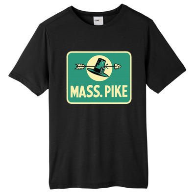 Mass Pike Road Sign Massachusetts Turnpike Route 90 Tall Fusion ChromaSoft Performance T-Shirt