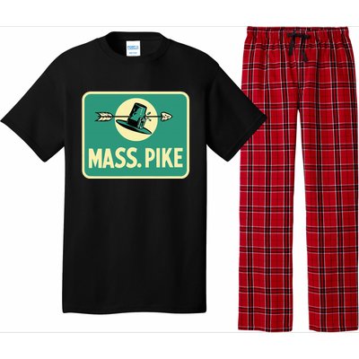 Mass Pike Road Sign Massachusetts Turnpike Route 90 Pajama Set