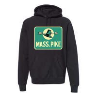 Mass Pike Road Sign Massachusetts Turnpike Route 90 Premium Hoodie